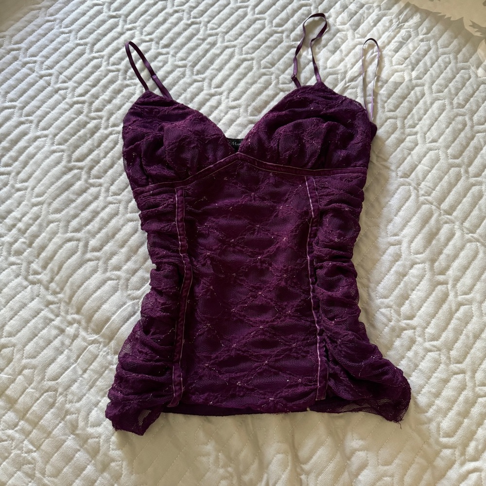 Elegant Purple Lace Women's Top